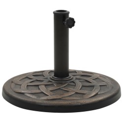 vidaXL Sonnenschirmfuß Rund 11 kg Bronze Polyharz