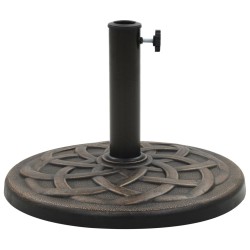 vidaXL Sonnenschirmfuß Rund 11 kg Bronze Polyharz