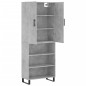 Highboard Betongrau 69,5x34x180 cm Holzwerkstoff Highboard Betongrau 69,5x34x180 cm Holzwerkstoff