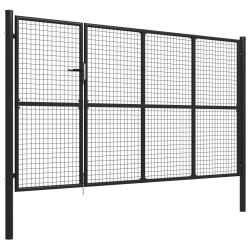 vidaXL Gartentor Stahl 350 x 150 cm Anthrazit