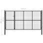 vidaXL Gartentor Stahl 350 x 150 cm Anthrazit vidaXL Gartentor Stahl 350 x 150 cm Anthrazit