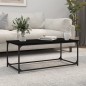 vidaXL Couchtisch Schwarz 102x50x40 cm Holzwerkstoff und Eisen vidaXL Couchtisch Schwarz 102x50x40 cm Holzwerkstoff und Eisen
