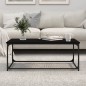 vidaXL Couchtisch Schwarz 102x50x40 cm Holzwerkstoff und Eisen vidaXL Couchtisch Schwarz 102x50x40 cm Holzwerkstoff und Eisen