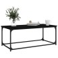 vidaXL Couchtisch Schwarz 102x50x40 cm Holzwerkstoff und Eisen vidaXL Couchtisch Schwarz 102x50x40 cm Holzwerkstoff und Eisen