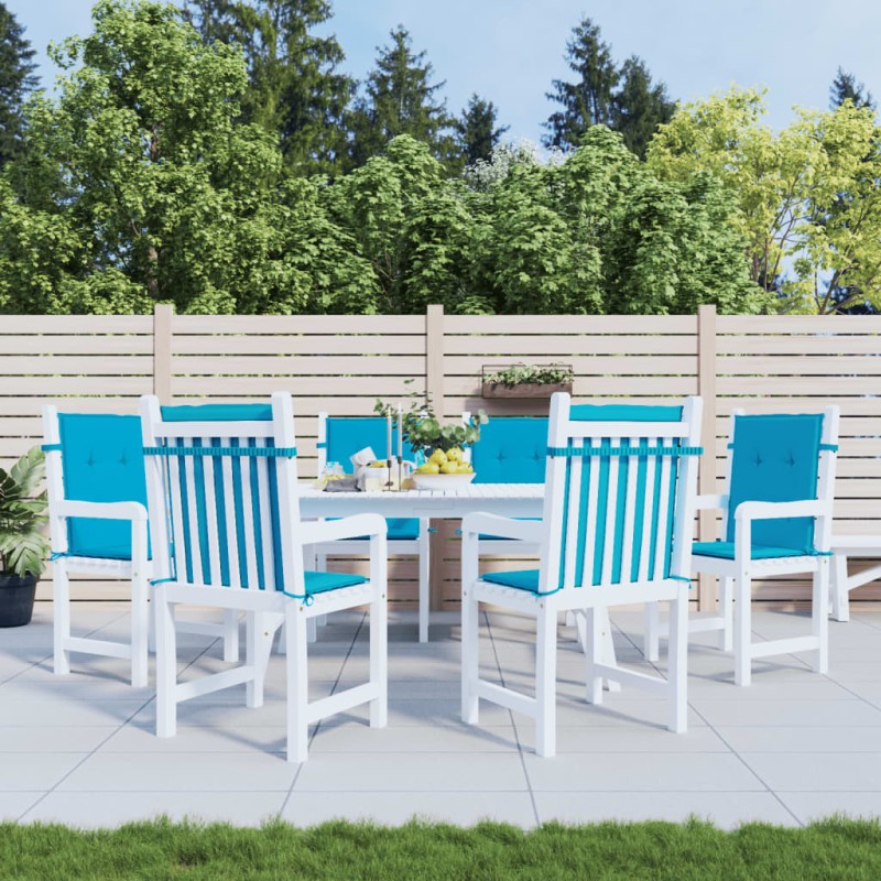Gartenstuhlauflagen für Niedriglehner 6 Stk. Blau 100x50x3 cm Gartenstuhlauflagen für Niedriglehner 6 Stk. Blau 100x50x3 cm