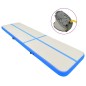 vidaXL Aufblasbare Gymnastikmatte mit Pumpe 800x100x20 cm PVC Blau vidaXL Aufblasbare Gymnastikmatte mit Pumpe 800x100x20 cm PVC Blau