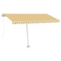 vidaXL Standmarkise Einziehbar Handbetrieben 400x300 cm Gelb/Weiß vidaXL Standmarkise Einziehbar Handbetrieben 400x300 cm Gelb/Weiß
