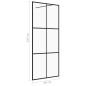 vidaXL Duschwand für Begehbare Dusche mit Klarem ESG Glas 90x195 cm vidaXL Duschwand für Begehbare Dusche mit Klarem ESG Glas 90x195 cm
