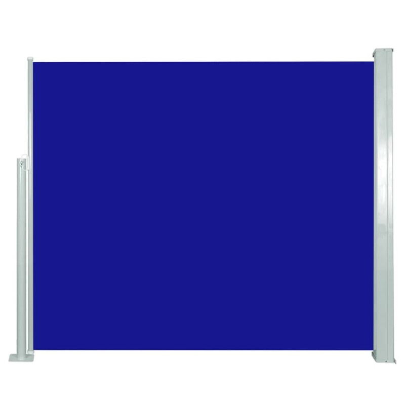 vidaXL Ausziehbare Seitenmarkise 120x300 cm Blau vidaXL Ausziehbare Seitenmarkise 120x300 cm Blau