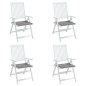 Gartenstuhl-Kissen 4 Stk. Grau 50x50x3 cm Oxford-Gewebe Gartenstuhl-Kissen 4 Stk. Grau 50x50x3 cm Oxford-Gewebe