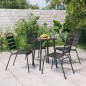 vidaXL 5-tlg. Garten-Essgruppe Anthrazit Stahl vidaXL 5-tlg. Garten-Essgruppe Anthrazit Stahl