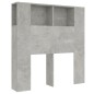 vidaXL Kopfteil mit Ablagen Betongrau 100x18,5x104,5 cm vidaXL Kopfteil mit Ablagen Betongrau 100x18,5x104,5 cm