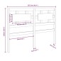 vidaXL Kopfteil Honigbraun 125,5x4x100 cm Massivholz Kiefer
