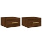 vidaXL Wand-Nachttische 2 Stk. Braun Eichen-Optik 35x35x20 cm vidaXL Wand-Nachttische 2 Stk. Braun Eichen-Optik 35x35x20 cm