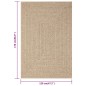 vidaXL Teppich 120x170 cm Jute-Optik Innen und Außen vidaXL Teppich 120x170 cm Jute-Optik Innen und Außen