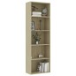 vidaXL Bücherregal 5 Fächer Sonoma-Eiche 60x30x189 cm Holzwerkstoff vidaXL Bücherregal 5 Fächer Sonoma-Eiche 60x30x189 cm Holzwerkstoff