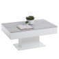 FMD Couchtisch Betongrau und Weiß FMD Couchtisch Betongrau und Weiß
