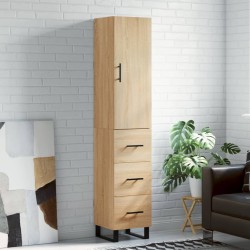 vidaXL Highboard Sonoma-Eiche 34,5x34x180 cm Holzwerkstoff