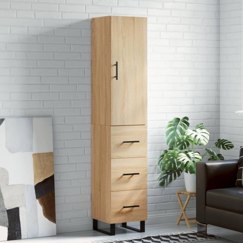 vidaXL Highboard Sonoma-Eiche 34,5x34x180 cm Holzwerkstoff vidaXL Highboard Sonoma-Eiche 34,5x34x180 cm Holzwerkstoff