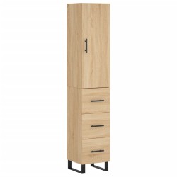 vidaXL Highboard Sonoma-Eiche 34,5x34x180 cm Holzwerkstoff