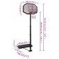 vidaXL Basketballständer Schwarz 258-363 cm Polyethylen vidaXL Basketballständer Schwarz 258-363 cm Polyethylen