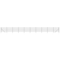 vidaXL Maschendrahtzaun Anthrazit 2x25 m Verzinkter Stahl