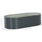 vidaXL Garten-Hochbeet 160x80x44 cm Verzinkter Stahl Grau vidaXL Garten-Hochbeet 160x80x44 cm Verzinkter Stahl Grau