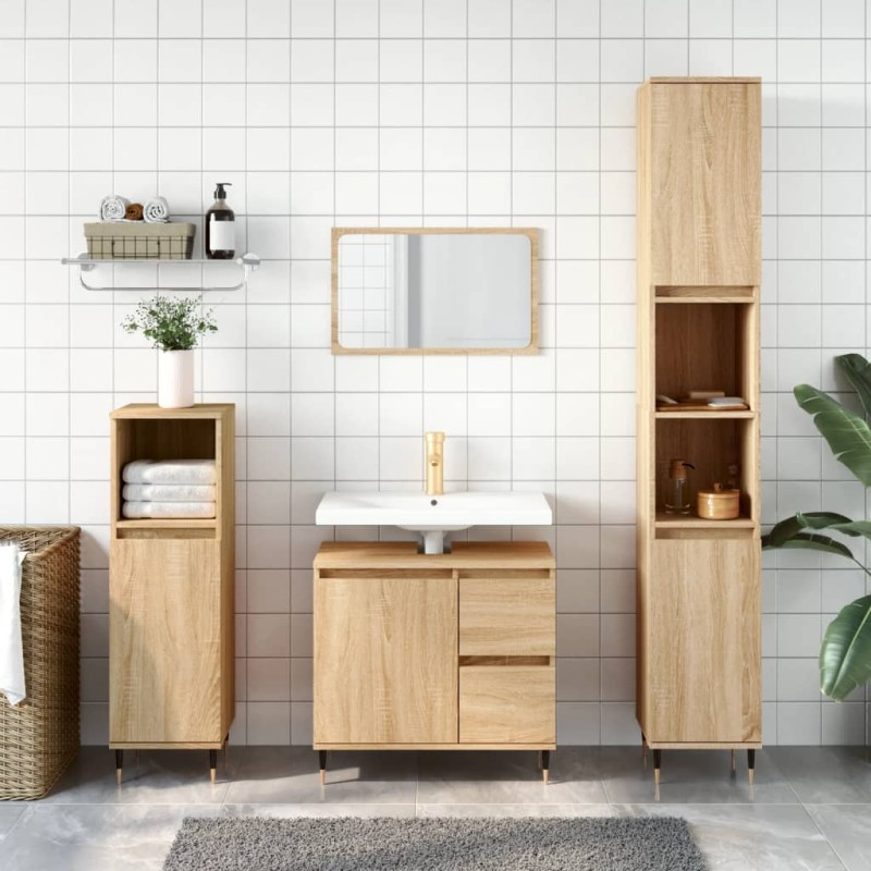 vidaXL Badschrank Sonoma-Eiche 65x33x60 cm Holzwerkstoff vidaXL Badschrank Sonoma-Eiche 65x33x60 cm Holzwerkstoff