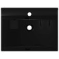 vidaXL Luxus-Waschbecken Keramik Rechteckig Schwarz mit Hahnloch 60x46 cm vidaXL Luxus-Waschbecken Keramik Rechteckig Schwarz mit Hahnloch 60x46 cm