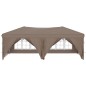 vidaXL Partyzelt Faltbar mit Seitenwänden Taupe 3x6 m vidaXL Partyzelt Faltbar mit Seitenwänden Taupe 3x6 m