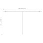 vidaXL Gelenkarmmarkise mit Pfosten 500x300 cm Anthrazit vidaXL Gelenkarmmarkise mit Pfosten 500x300 cm Anthrazit