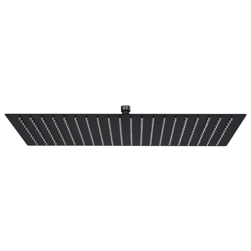 vidaXL Regenbrause Edelstahl 50x30 cm Rechteckig Schwarz vidaXL Regenbrause Edelstahl 50x30 cm Rechteckig Schwarz