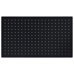 vidaXL Regenbrause Edelstahl 50x30 cm Rechteckig Schwarz