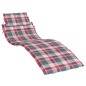 vidaXL Sonnenliegen-Auflage Rot Karomuster 186x58x3 cm Oxford-Gewebe