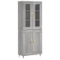 vidaXL Highboard Grau Sonoma 69,5x34x180 cm Holzwerkstoff vidaXL Highboard Grau Sonoma 69,5x34x180 cm Holzwerkstoff