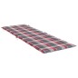 vidaXL Sonnenliegen-Auflage Rot Karomuster 186x58x3 cm Oxford-Gewebe