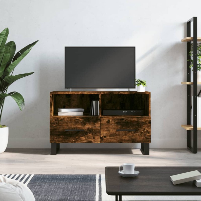 vidaXL TV-Schrank Räuchereiche 80x36x50 cm Holzwerkstoff vidaXL TV-Schrank Räuchereiche 80x36x50 cm Holzwerkstoff