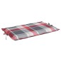 vidaXL Sonnenliegen-Auflage Rot Karomuster 186x58x3 cm Oxford-Gewebe