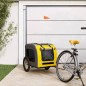 vidaXL Fahrradanhänger Hunde Gelb und Grau Oxford-Gewebe & Eisen vidaXL Fahrradanhänger Hunde Gelb und Grau Oxford-Gewebe & Eisen