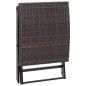 vidaXL Klapphocker Poly Rattan Braun vidaXL Klapphocker Poly Rattan Braun