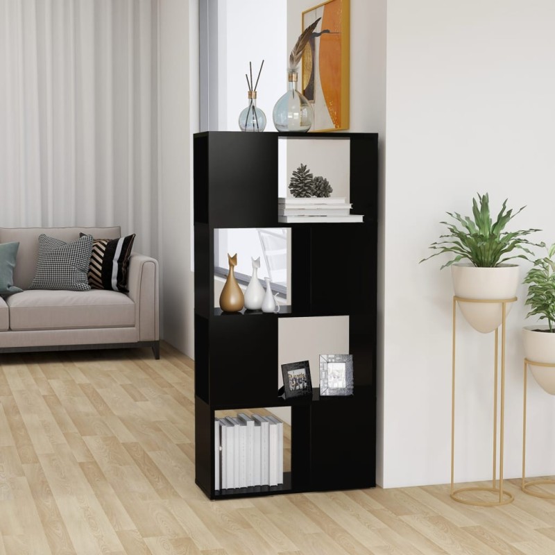 vidaXL Bücherregal Raumteiler Schwarz 60x24x124,5 cm Holzwerkstoff vidaXL Bücherregal Raumteiler Schwarz 60x24x124,5 cm Holzwerkstoff