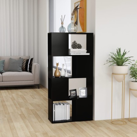 vidaXL Bücherregal Raumteiler Schwarz 60x24x124,5 cm Holzwerkstoff