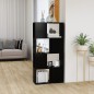 vidaXL Bücherregal Raumteiler Schwarz 60x24x124,5 cm Holzwerkstoff vidaXL Bücherregal Raumteiler Schwarz 60x24x124,5 cm Holzwerkstoff