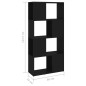 vidaXL Bücherregal Raumteiler Schwarz 60x24x124,5 cm Holzwerkstoff vidaXL Bücherregal Raumteiler Schwarz 60x24x124,5 cm Holzwerkstoff