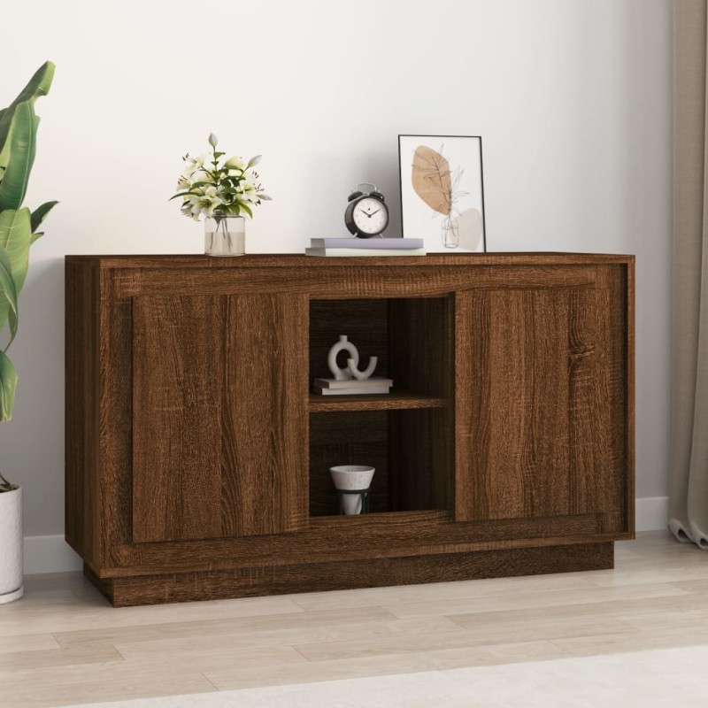 vidaXL Sideboard Braun Eichen-Optik 102x35x60 cm Holzwerkstoff vidaXL Sideboard Braun Eichen-Optik 102x35x60 cm Holzwerkstoff