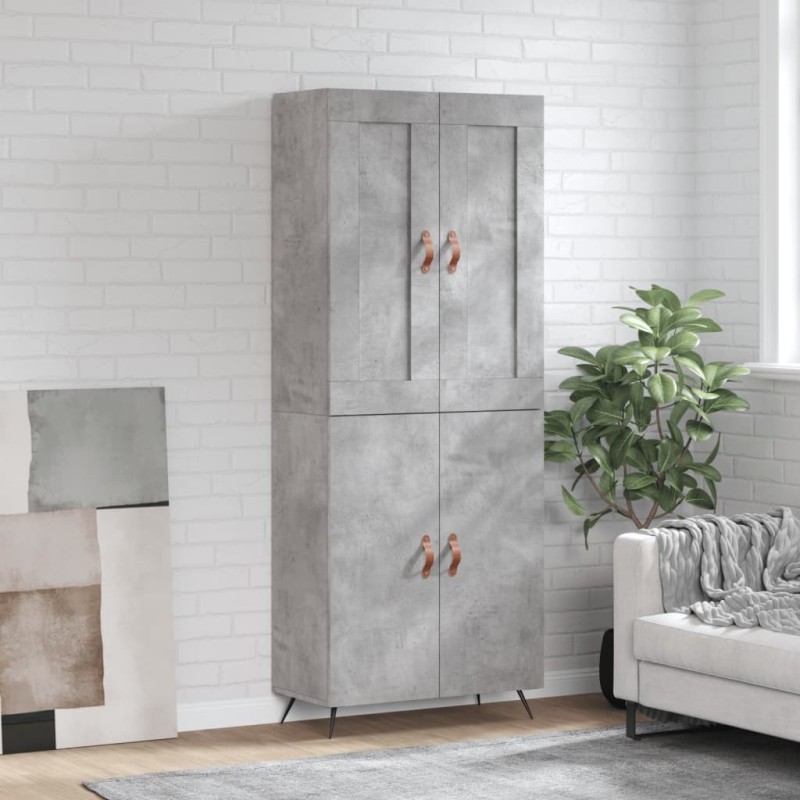 vidaXL Highboard Betongrau 69,5x34x180 cm Holzwerkstoff vidaXL Highboard Betongrau 69,5x34x180 cm Holzwerkstoff