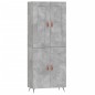 vidaXL Highboard Betongrau 69,5x34x180 cm Holzwerkstoff vidaXL Highboard Betongrau 69,5x34x180 cm Holzwerkstoff