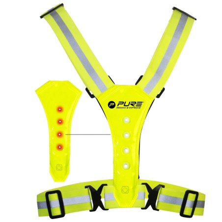 Pure2Improve Reflektierende LED-Laufweste Gelb