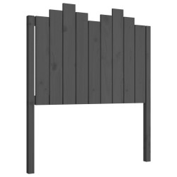 vidaXL Kopfteil Grau 96x4x110 cm Massivholz Kiefer