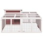 vidaXL Kaninchenstall Mokka 144x123x67,5 cm Massivholz Kiefer vidaXL Kaninchenstall Mokka 144x123x67,5 cm Massivholz Kiefer